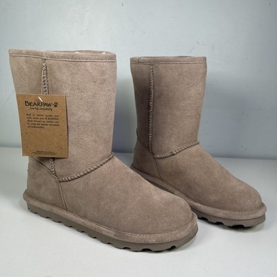 Bearpaw Elle Short Boots Beige Iced Coffee Women s 9 Medium 1962W NWTs