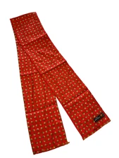 Deutsche SHELL AG Company 100% Silk Scarf 6" X 57" Red Shells NEW NO TAG