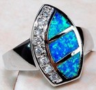 Australian Opal Inlay 925 Solid Sterling Silver Ring Sz 6 GA3-4 — photo 1