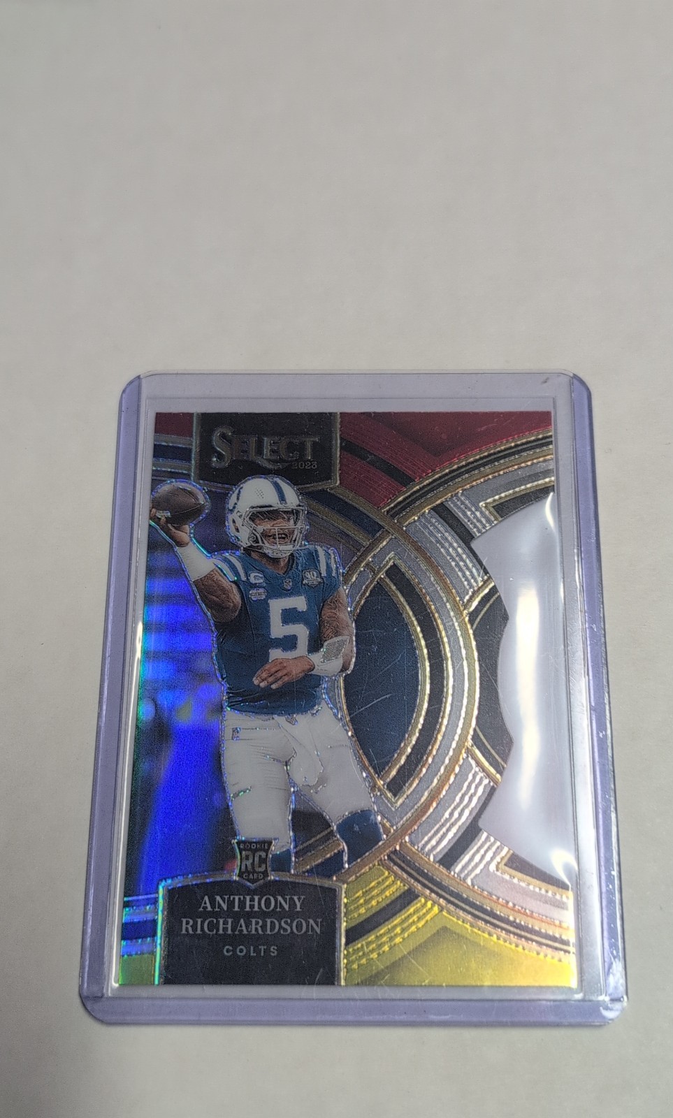 2023 Panini Select -  Anthony Richardson #117 Red & Yellow Prizm Die-Cut (RC)