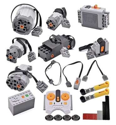 32PCS Power Function Motor Set with Technic-Parts L Brand AA/AAA-Battery-Remo...