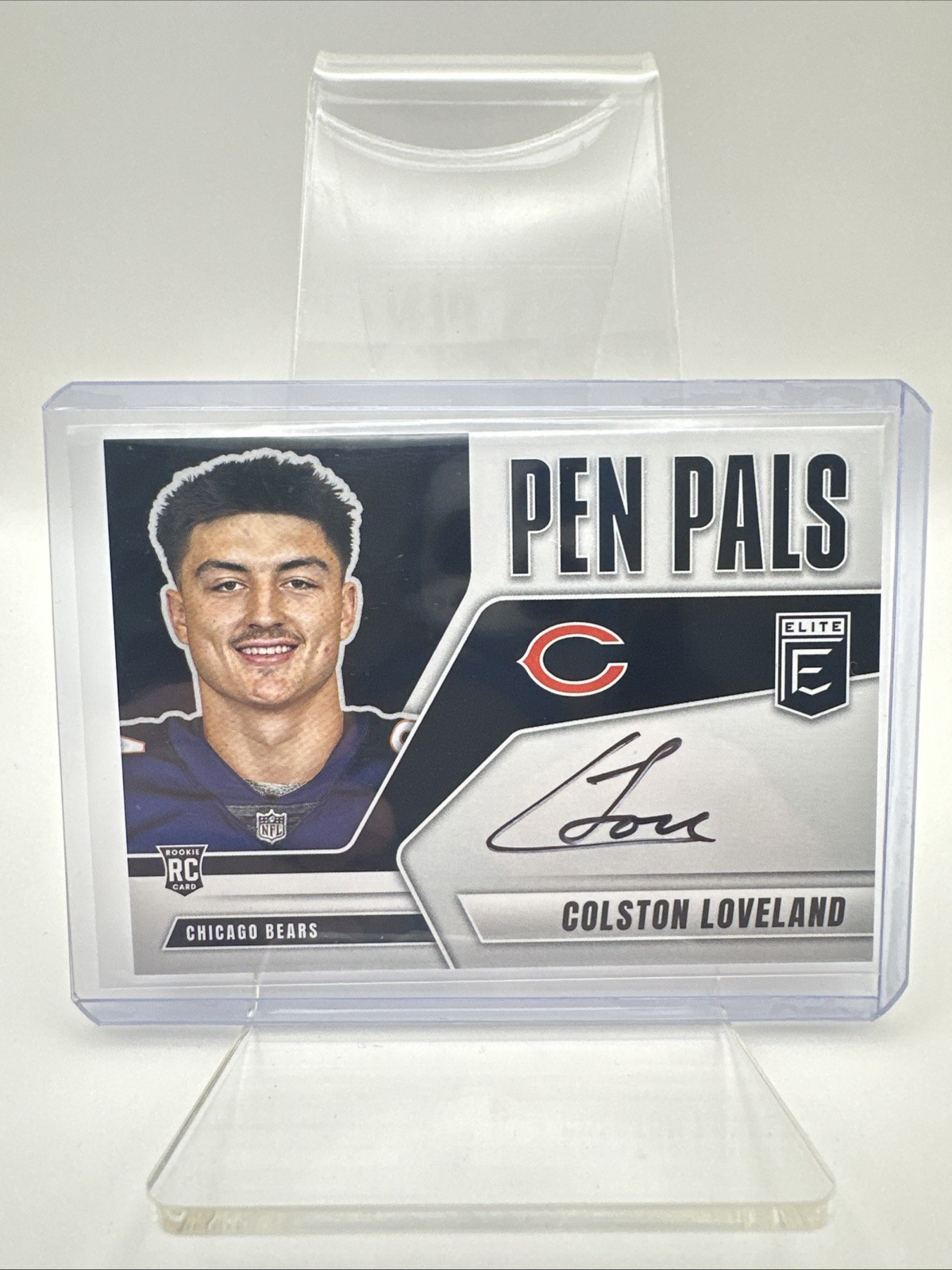 2025 Panini Donruss Elite Colston Loveland Pen Pals SSP Black Ink Auto RC