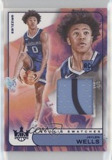 2024 Panini Court Kings Rookie Swatches Sapphire 8/25 Jaylen Wells #RJS-JYW 1b7p