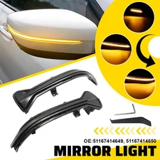 For 16-22 BMW 7 Series G11 G12 Dynamic LED Under Side Mirror Turn Signal Lights