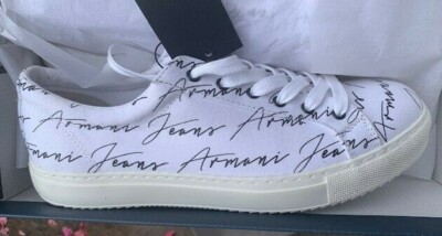 Armani Sneaker Neu Gr:42 Bianco 935063 Sommer Sneaker Canvas Original Einzelpaar