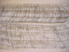 12-1/2Y KRAVET LEE JOFA ALABASTER WHITE ESPRESSO SKIRT FRINGE UPHOLSTERY TRIM 