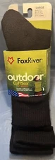 1 Pair Men’s Fox River Outdoor CuffSox Large Sz. 9-11 1/2 Black For 6”Boots New