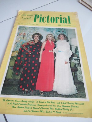 Palm Beach FL: Rare FEB. 1975 SOCIAL PICTORIAL MAGAZINE Local Events & People!!