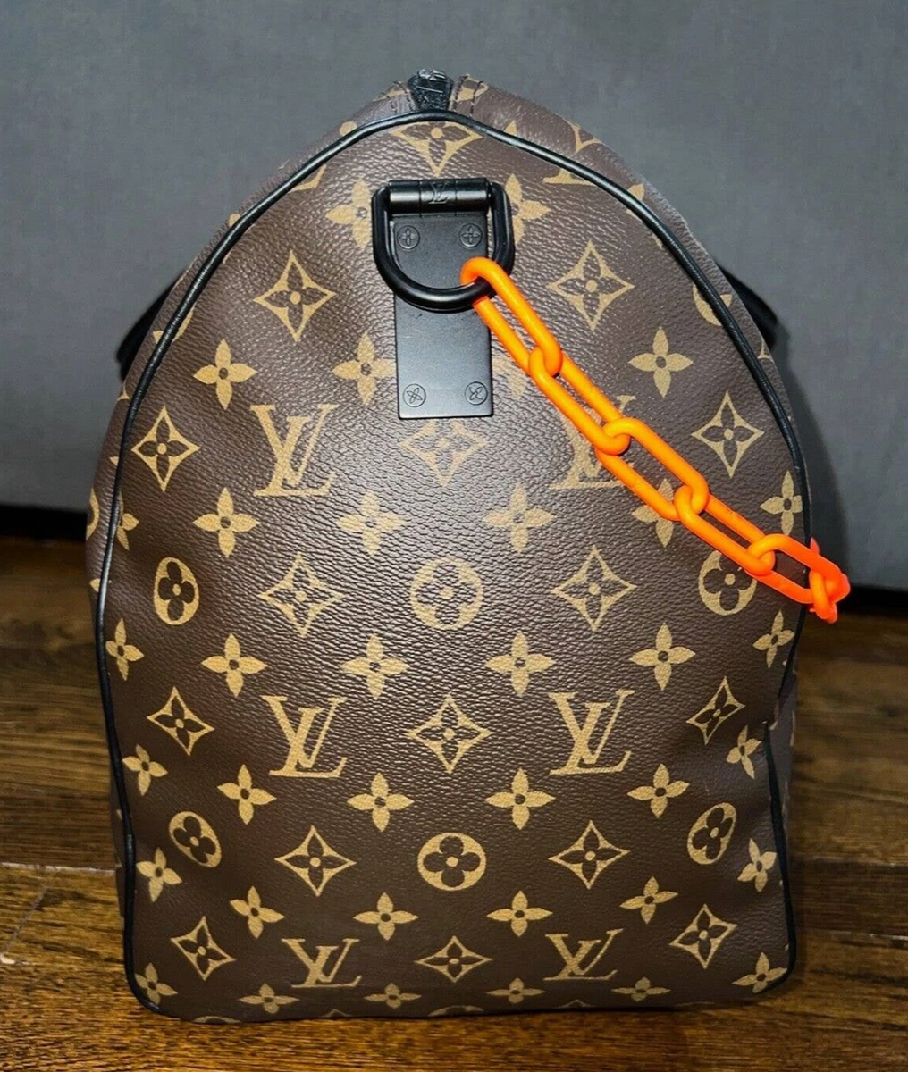 Louis Vuitton Keepall Bandouliere 50 Monogram Brown LV Orange