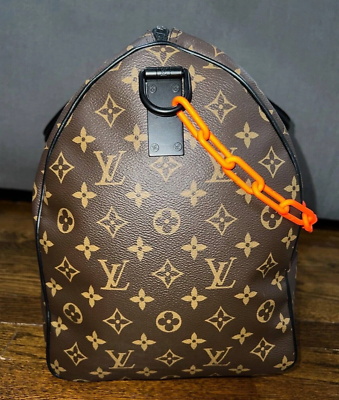 Louis Vuitton Keepall Bandouliere 50 Monogram Brown LV Orange