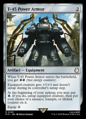 T-45 Power Armor Light Play, English Magic the Gathering MTG Universes Beyond: F