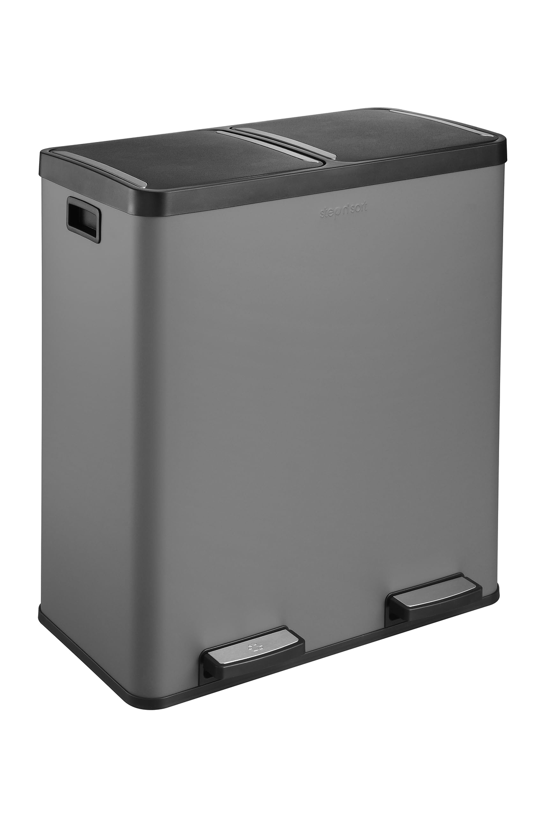 The 18.5 Gallon Extra Large Capacity, Soft-Step, Dual Trash and Recycling Bin...