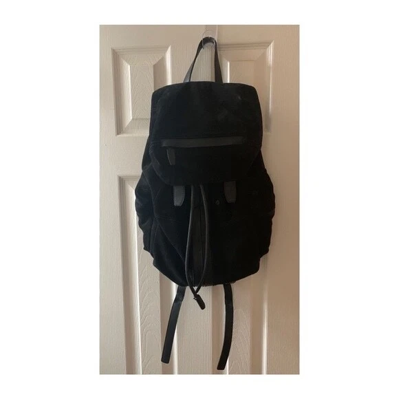 Alexander Wang Marti Backpack in Black Suede