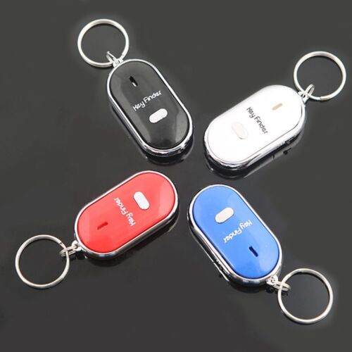 Fashion Whistle Keyring Sound Control Keychain Tracker LED Key Finder Anti-Lost - Zdjęcie 1 z 10