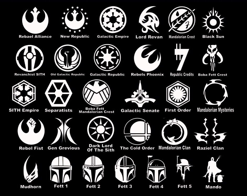 Star Wars Vinyl Decal Sticker Signs Door Car Window StarWars Symbols USA  Seller