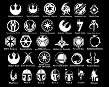 5" Star Wars Symbol Vinyl Decal Sticker Window Starwars Galactic mandalorian car