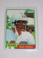1981 Topps 482 Bob Griese Miami Dolphins NM Sharp Clean HOF