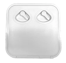 Nuova Rade Mid Line access hatch with lock for  boat 380mm x 380mm - white