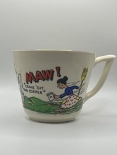 VTG Hillbilly Maw! Git Yar Coffee Mug Made in USA Gold Rimmed Mother's Day Gift