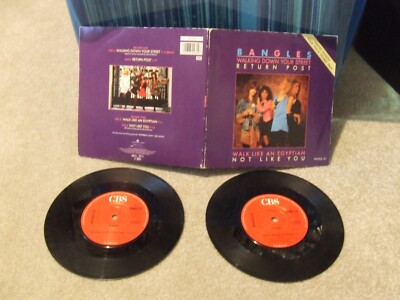 2X7''PICTURE  SLEEVE SINGLE BANGLES WALKING DOWN YOUR STREET LTD EDT BANGSD1 1986