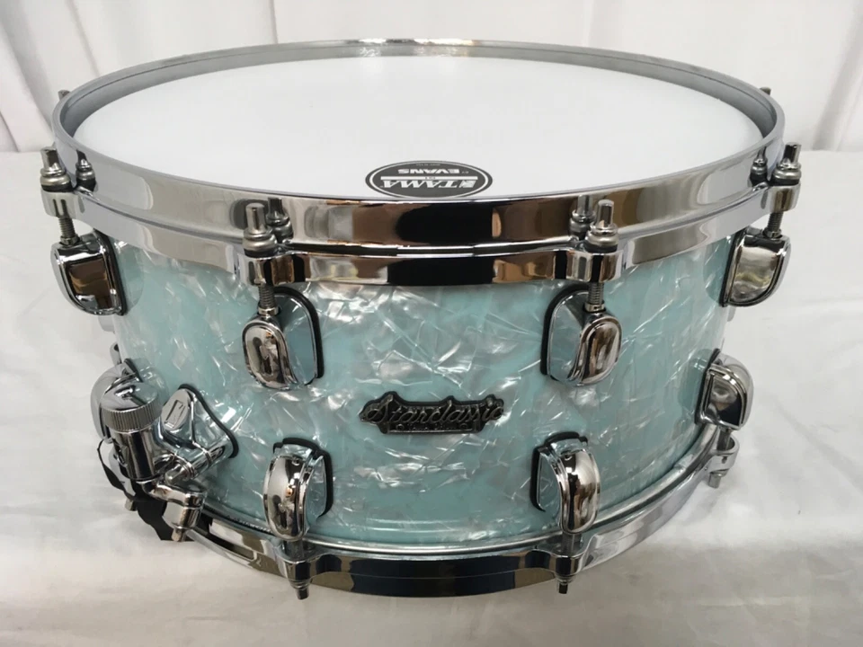 Tama Starclassic Maple 14" Diameter X 6.5" Deep Snare Drum/Ice Blue Pearl/New - Image 2 of 4