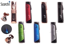 Scorch Torch 3.5" Triple Flame Two Tone Metallic Finish Lighter w/Cigar Punch