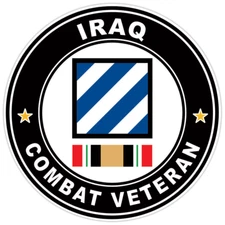 3rd Infantry Division Iraq Combat Veteran Bumper Sticker Military  Soldier 5"