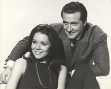 The Avengers Patrick Macnee Diana Rigg 1960's Series Portrait Vintage 8x10 Photo