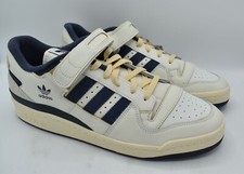 Adidas Mens Size 13 Forum 84 Low Off White Navy Blue Court Shoes Sneakers