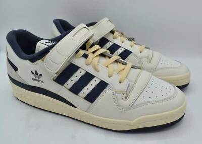 Adidas Mens Size 13 Forum 84‎ Low Off White Navy Blue Court Shoes Sneakers Adidas Originals Forum 84 Low Shoes Men main image 3