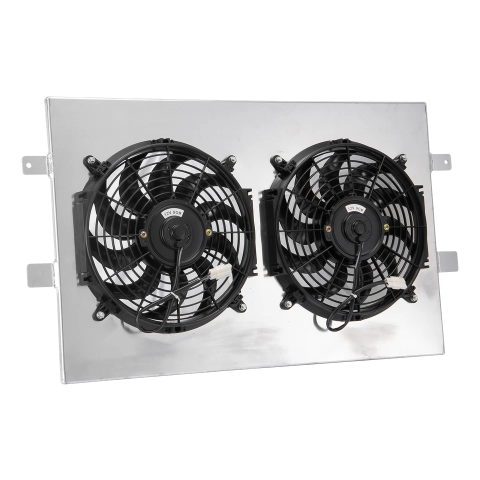 ALUMINUM SHROUD+2x12" FAN+RELAY FOR 99-2012 CHEVY SILVERADO 1500 2500 TAHOE — 第 3/4 张图片