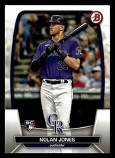 Nolan Jones 2023 Bowman #74 Colorado Rockies ROOKIE Free Shipping