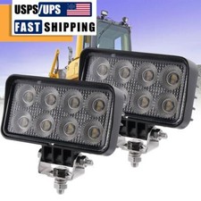 2PCS LED Tractor Work Lights 12v led Flood Light for Truck, Waterproof 4inch 24W