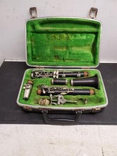 Vintage Evette  Schaeffer Paris France Wood Clarinet Flute Instrument hard case