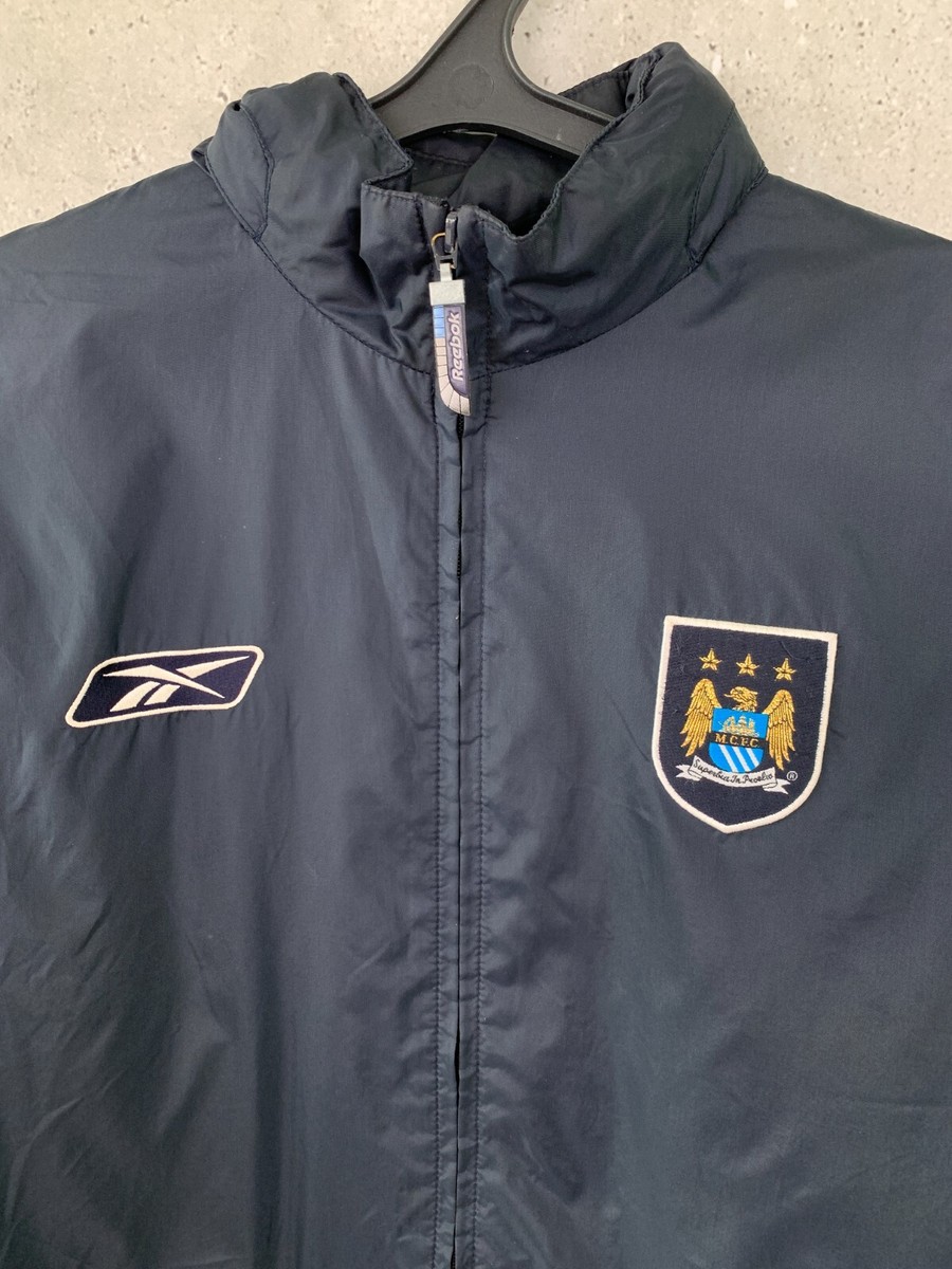 MANCHESTER CITY 2004 2006 TRAINING FOOTBALL RAIN JACKET REEBOK