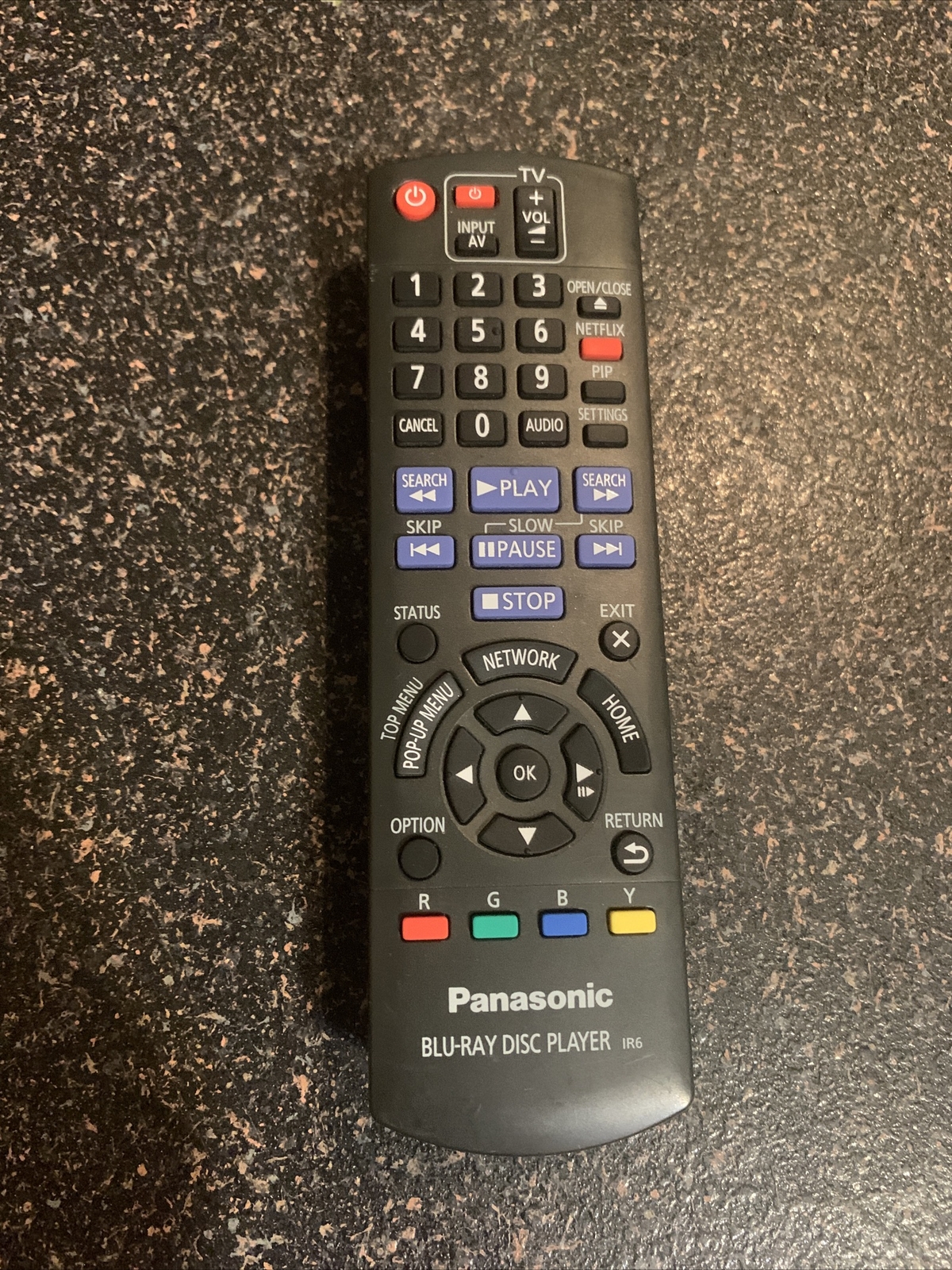 Genuine Panasonic Bluray Disc Player Recorder IR6 Remote TESTEDFREE