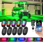 For Club Car EZGO Yamaha Golf Cart Kart 10X RGB LED Rock Lights Underglow Kit