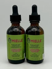 MIELLE Organics Rosemary Mint Scalp & Hair Strengthening Oil w/ Biotin 2oz (2PK)