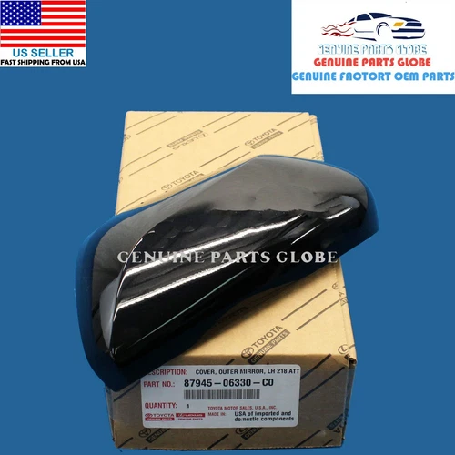 GENUINE OEM TOYOTA CAMRY AVALON LEFT OUTER BLACK 218 MIRROR COVER 87945-06330-C0