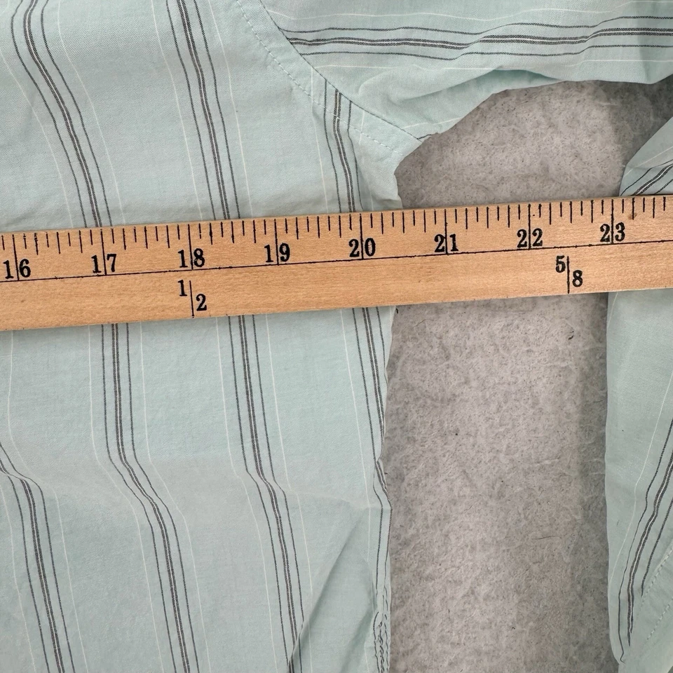 Reyn Spooner Hawaiian Shirt Mens Small Blue Button Up Striped Long Sleeve Cotton - Image 4 of 4