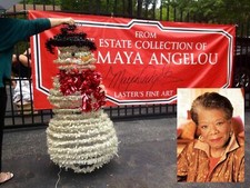 MAYA ANGELOU owned CHRISTMAS SNOWMAN LIGHT UP COLLAPSIBLE Personal Estate