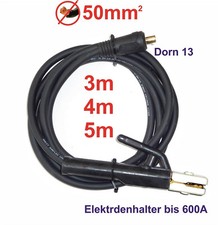 Elektrodenhalter bis  500A  Schwei&szlig;kabel hoch flexibel 50mm&sup2;  3m/4m/5m Dorn 13
