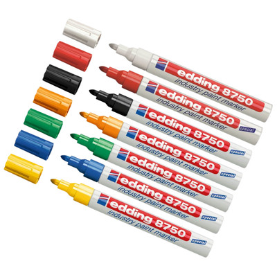 Edding Lackmarker Marker 8750 industry paint Rundspitze 2-4 mm, Farbe wählbar