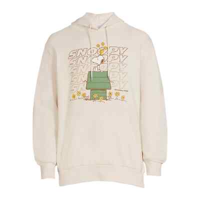 Peanuts Snoopy Men's & Big Men's Graphic Hoodie, Cream Size M(38-40)