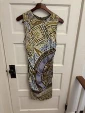 Nicole Miller Collection Silk Blend Dress Ruching Lined Size 8