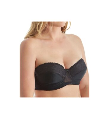 Carnival Women's Full Figure Strapless Lace Bra, Black