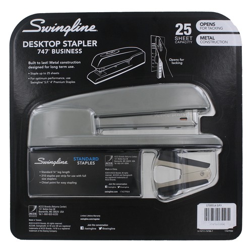 Swingline 747 Business Desktop Stapler Value Pack, 25 Sheets, Gray - Bild 2 von 2