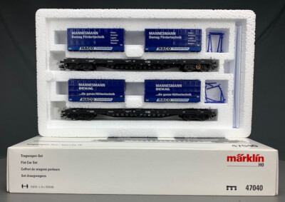 HO Märklin 47040 Tragwagen Sgs 693 DB Flat Car Set HO1600 | eBay