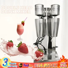 360W Commercial Stainless Steel Milk Shake Machine Double Head Blender Mixer