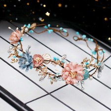 Luxury Crystal Headbands Baroque Flower Garland Crowns Bridal Wedding Accessorie